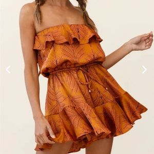 Selfie Leslie strapless swing romper/dress
